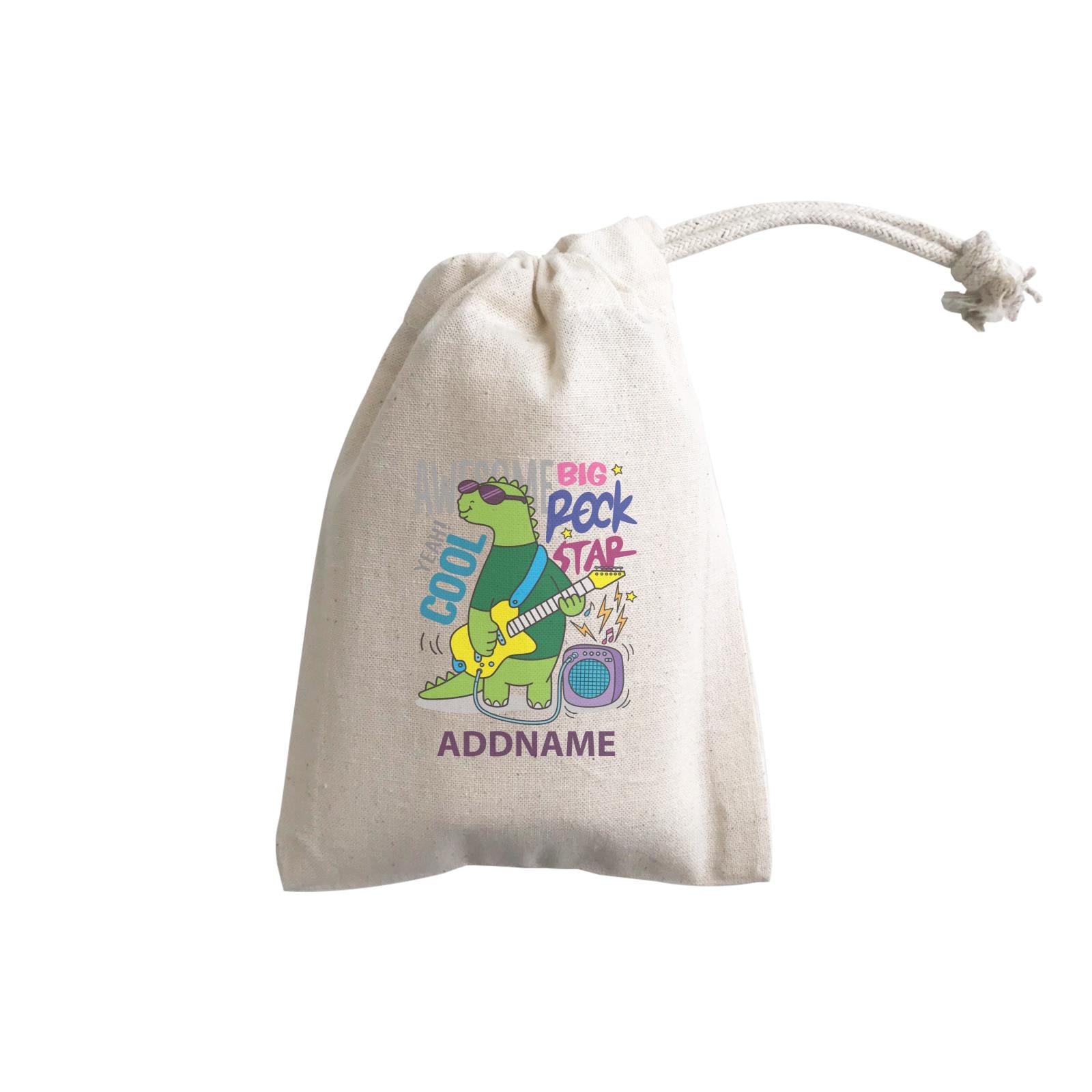 Cool Cute Dinosaur Awesome Big Rock Star Addname GP Gift Pouch