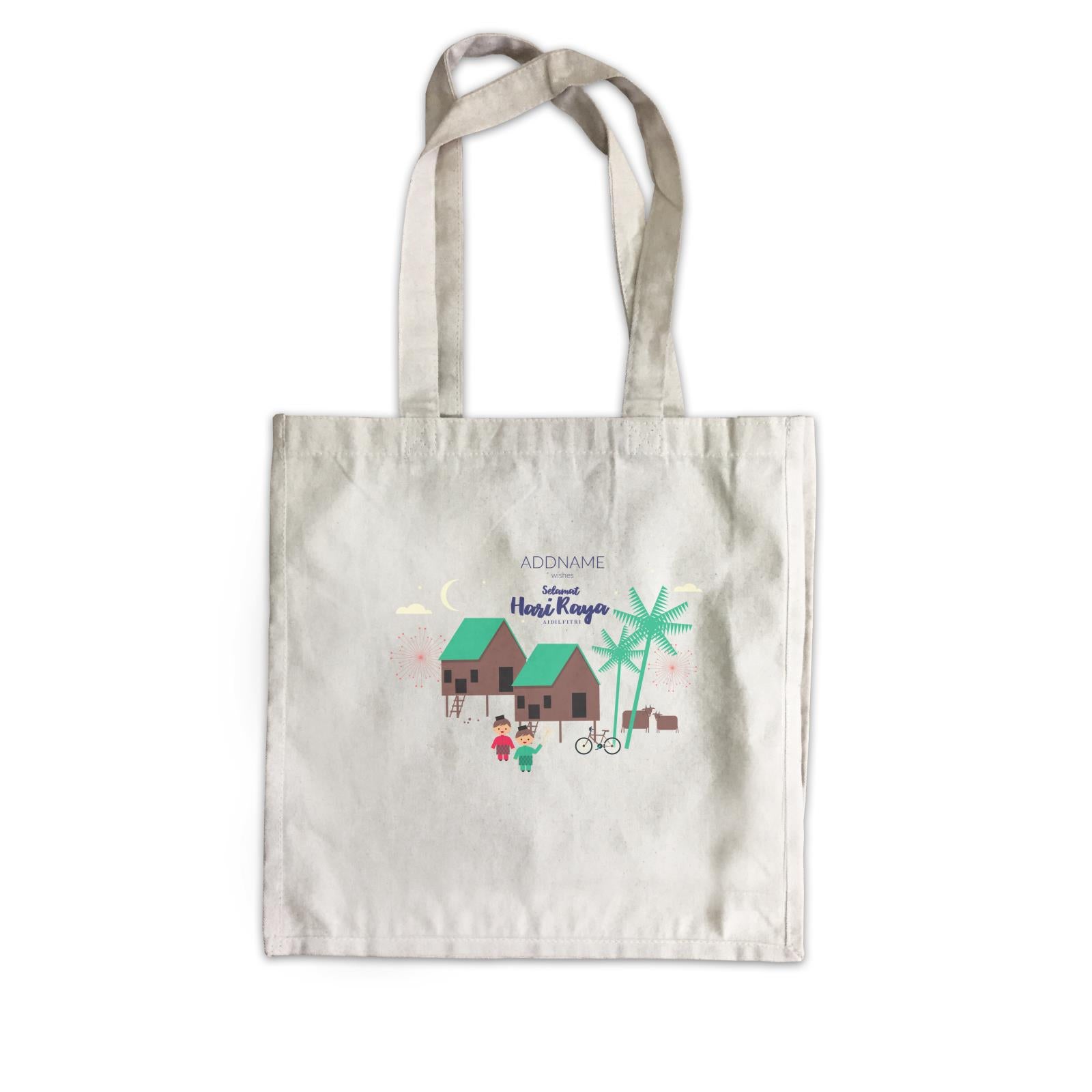 Wishes Selamat Hari Raya Canvas Bag  Personalizable Designs Kampung