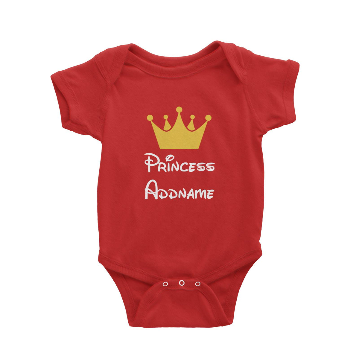 Royal Princess with Tiara Addname Baby Romper
