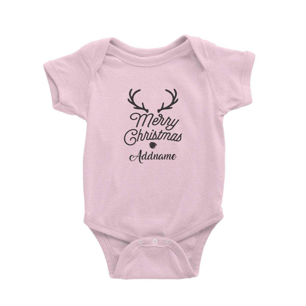 Christmas Series Merry Christmas Antler Merry Christmas Baby Romper