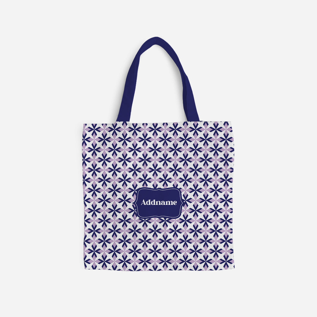Ixora Series Full Print Canvas Bag - Purple