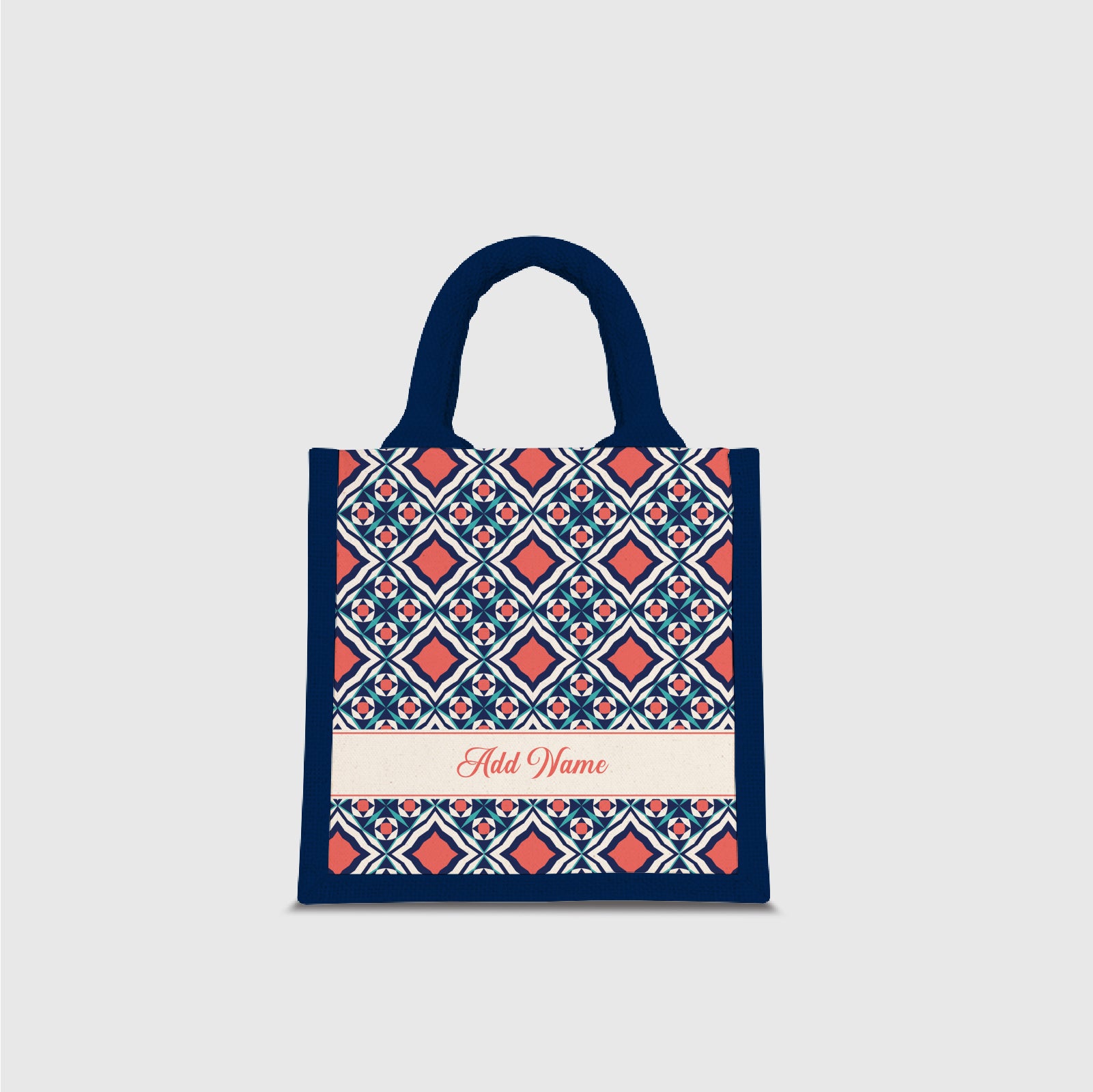 Moroccan Series Half Lining Lunch Bag  - Chihab Navy