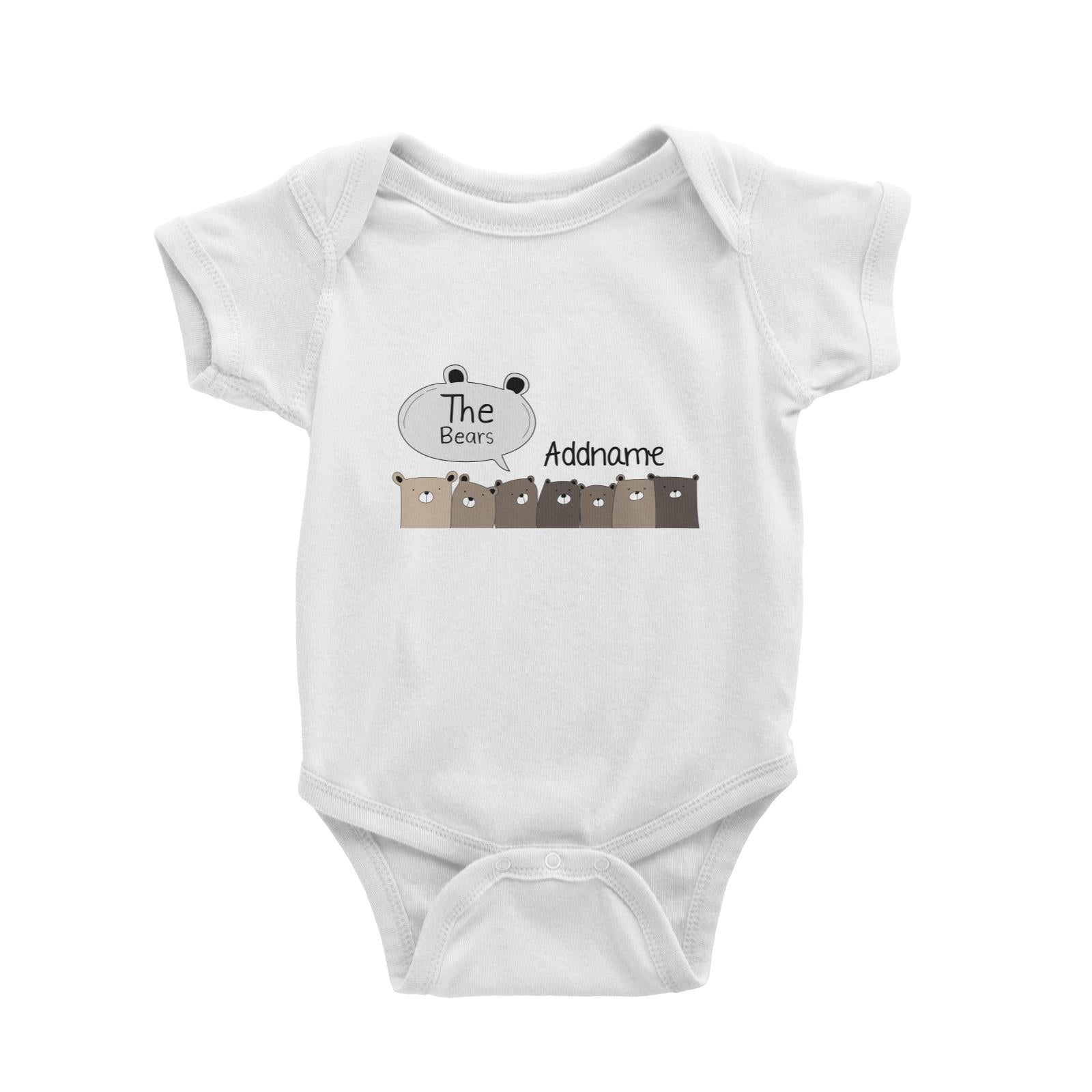 Cute Animals And Friends Series The Bears Group Addname Baby Romper