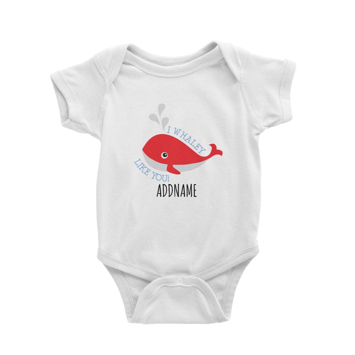 I Whaley Like You White White Baby Romper