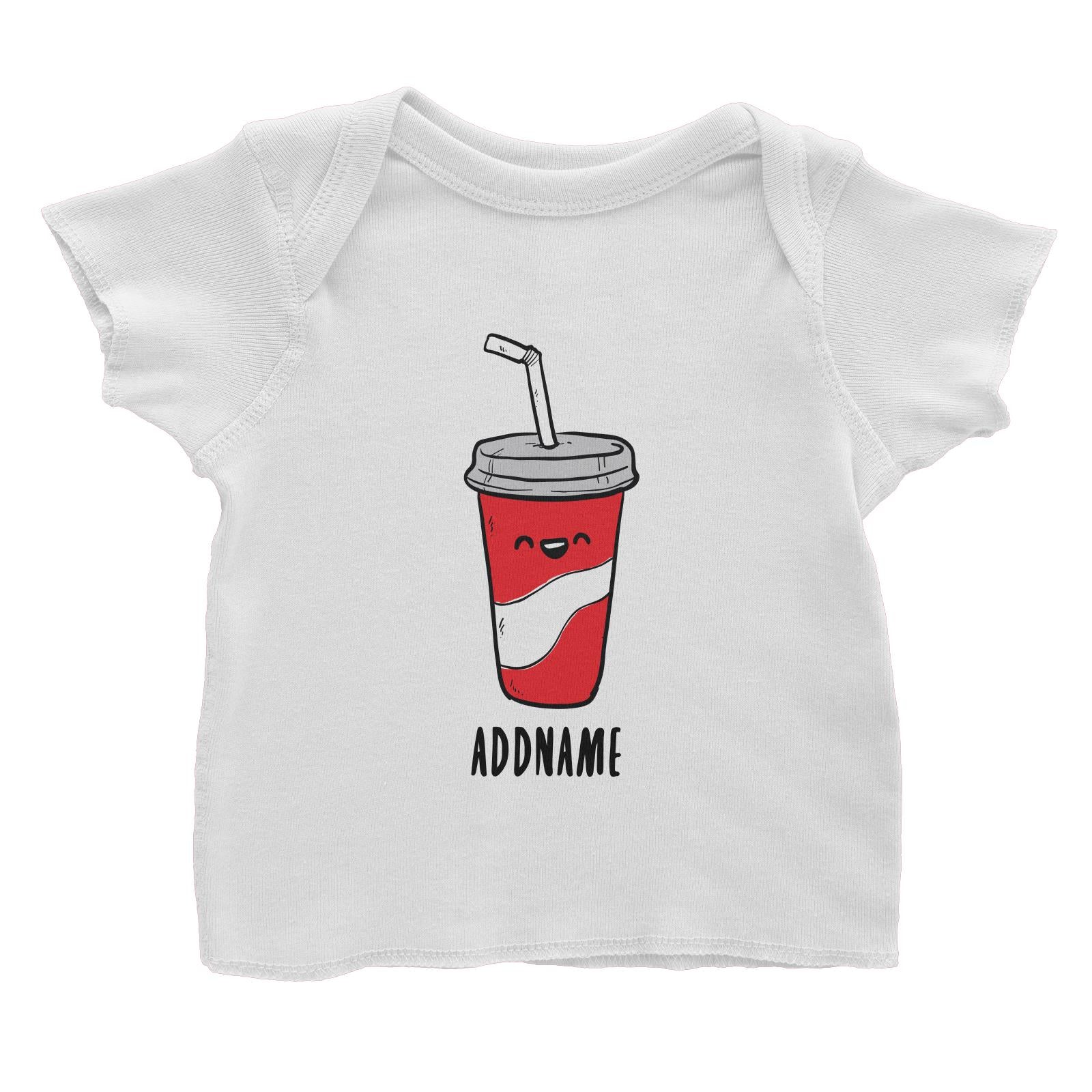 Fast Food Coke Addname Baby T-Shirt  Comic Cartoon Matching Family Personalizable Designs