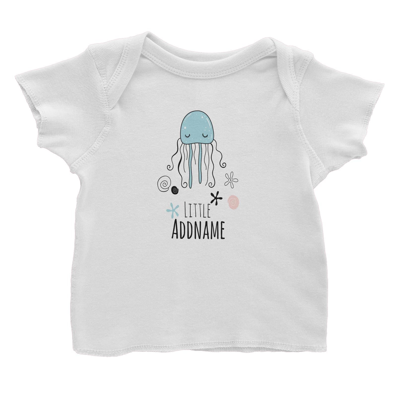 Drawn Ocean Elements Jellyfish Addname Baby T-Shirt