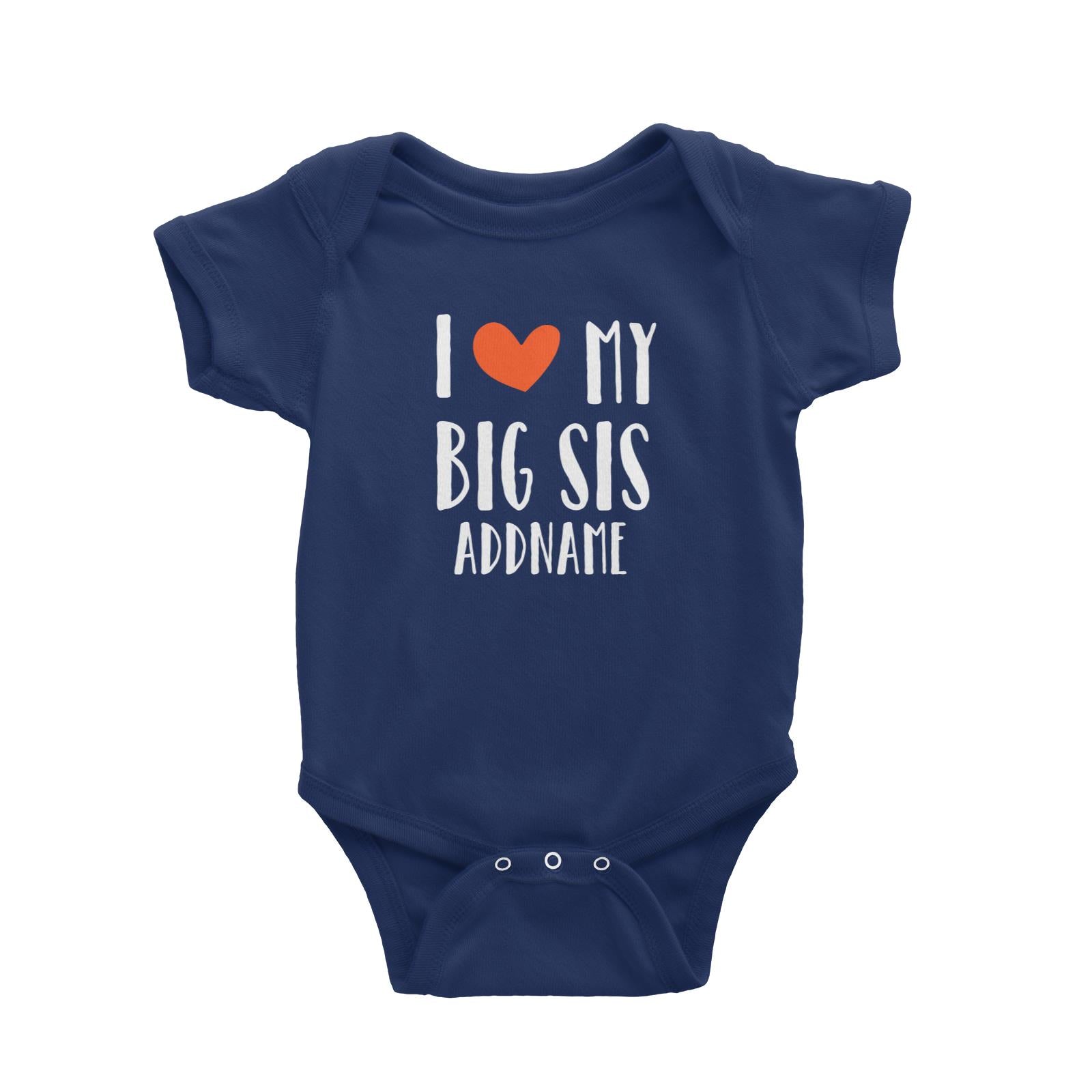 Doggy Love I Love My Big Sis Addname Baby Romper