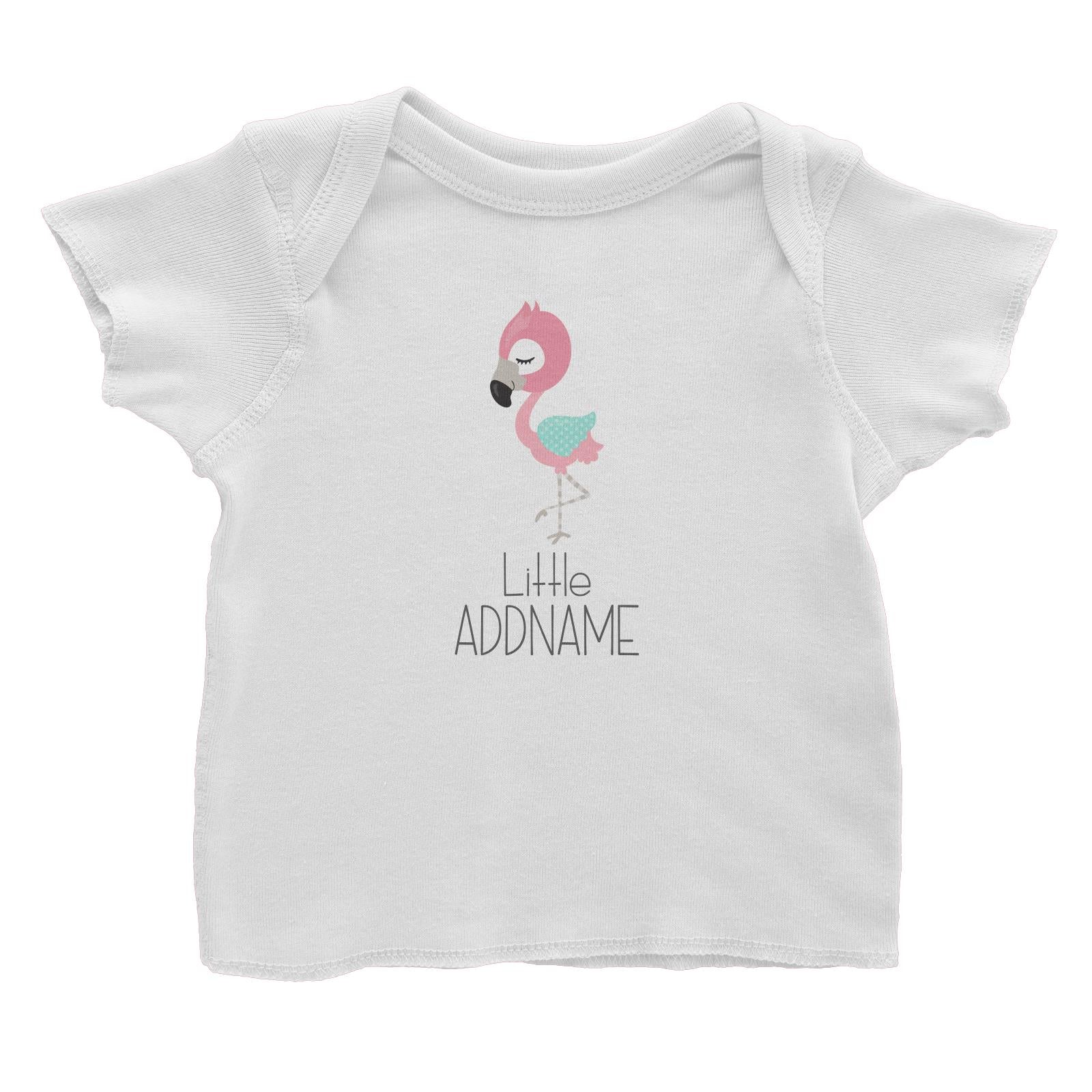 Nursery Animals Little Flamingo Addname Baby T-Shirt
