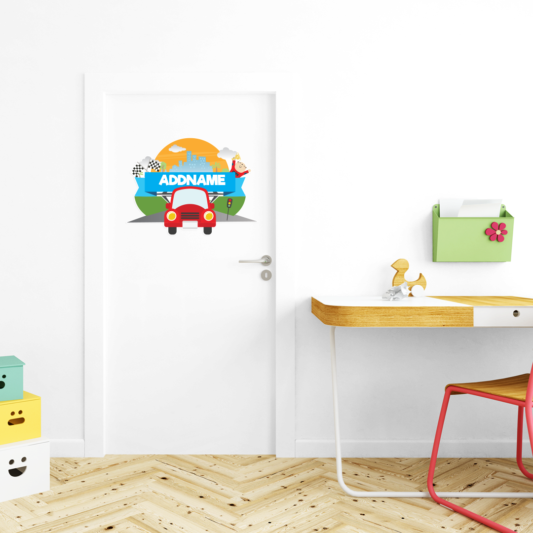 Cute Cars Kiddies Door Sticker
