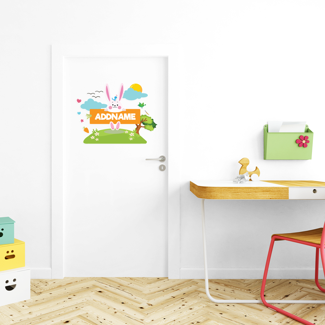 Greenery Rabbit Kiddies Door Sticker
