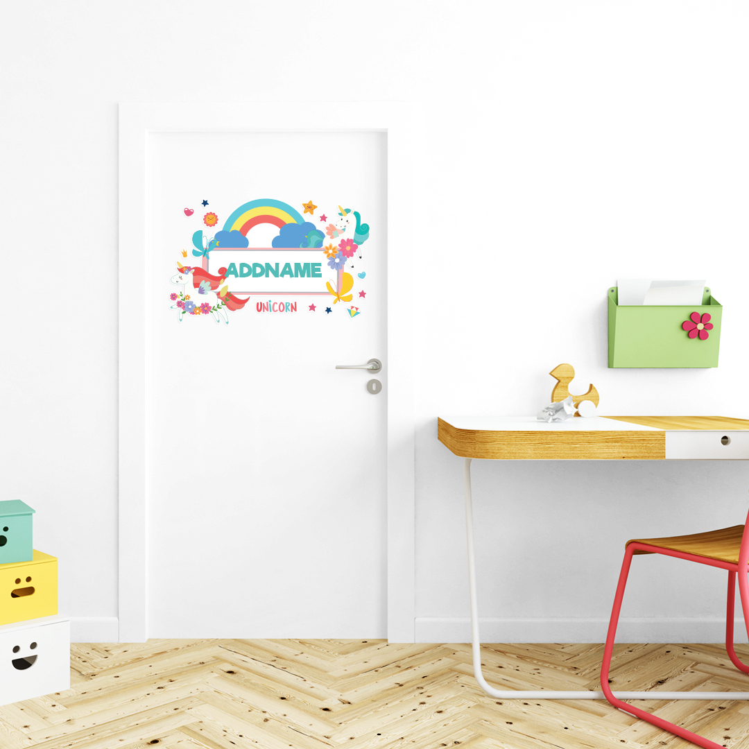Fabulous Unicorn Kiddies Door Sticker