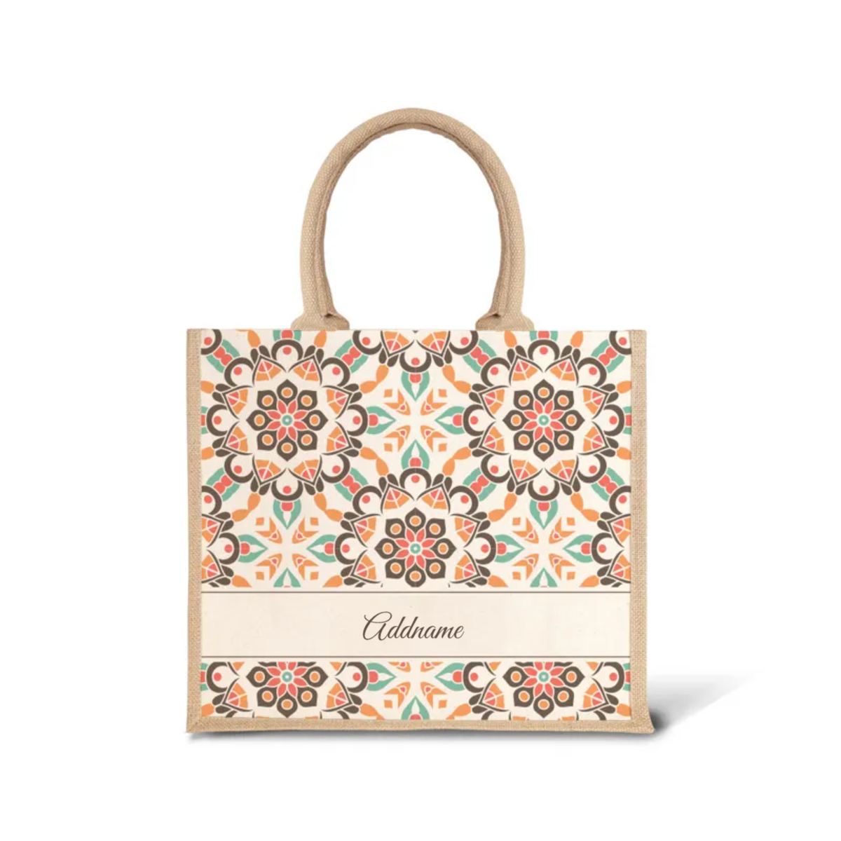 Moroccan Series - Geo Brown Jute Bags