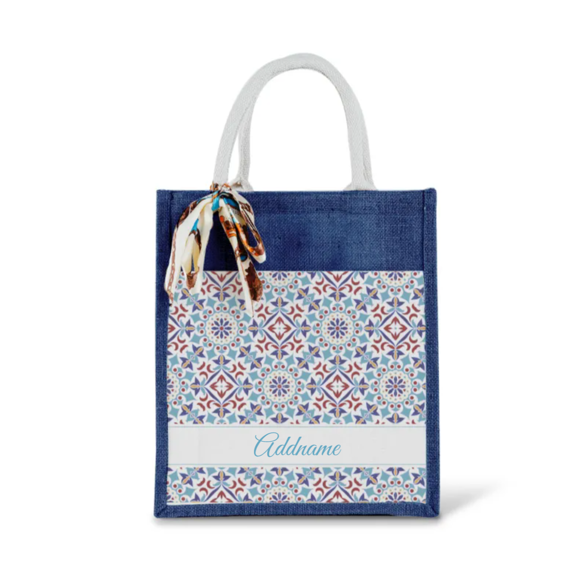 Moroccan Series - Agean Blue Jute Bags