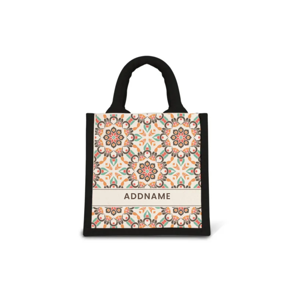 Moroccan Series - Geo Brown Jute Bags
