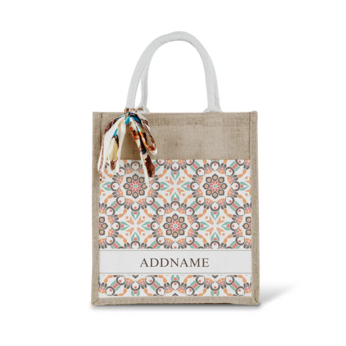 Moroccan Series - Geo Brown Jute Bags