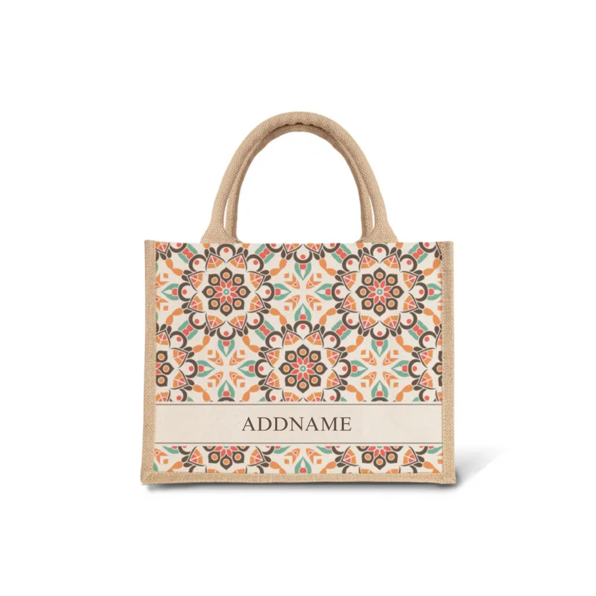 Moroccan Series - Geo Brown Jute Bags