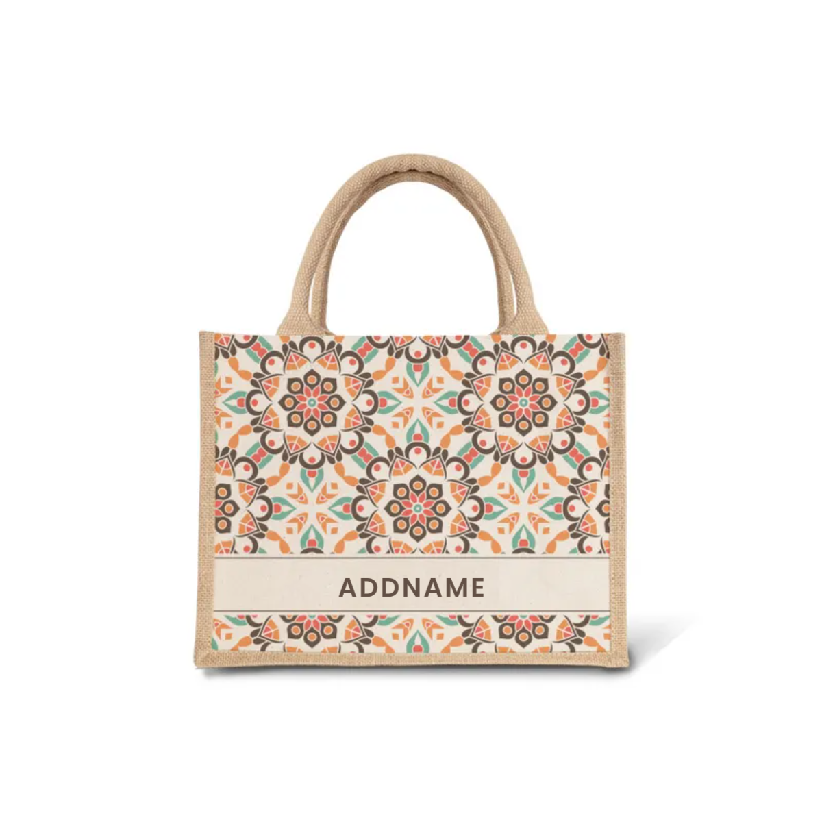 Moroccan Series - Geo Brown Jute Bags