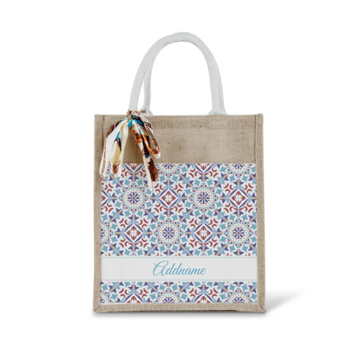 Moroccan Series - Agean Blue Jute Bags