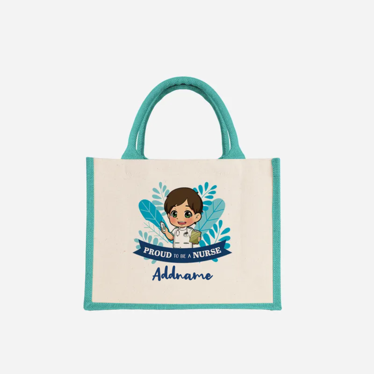 Nurse Series - Half Lining Small Jute Bag