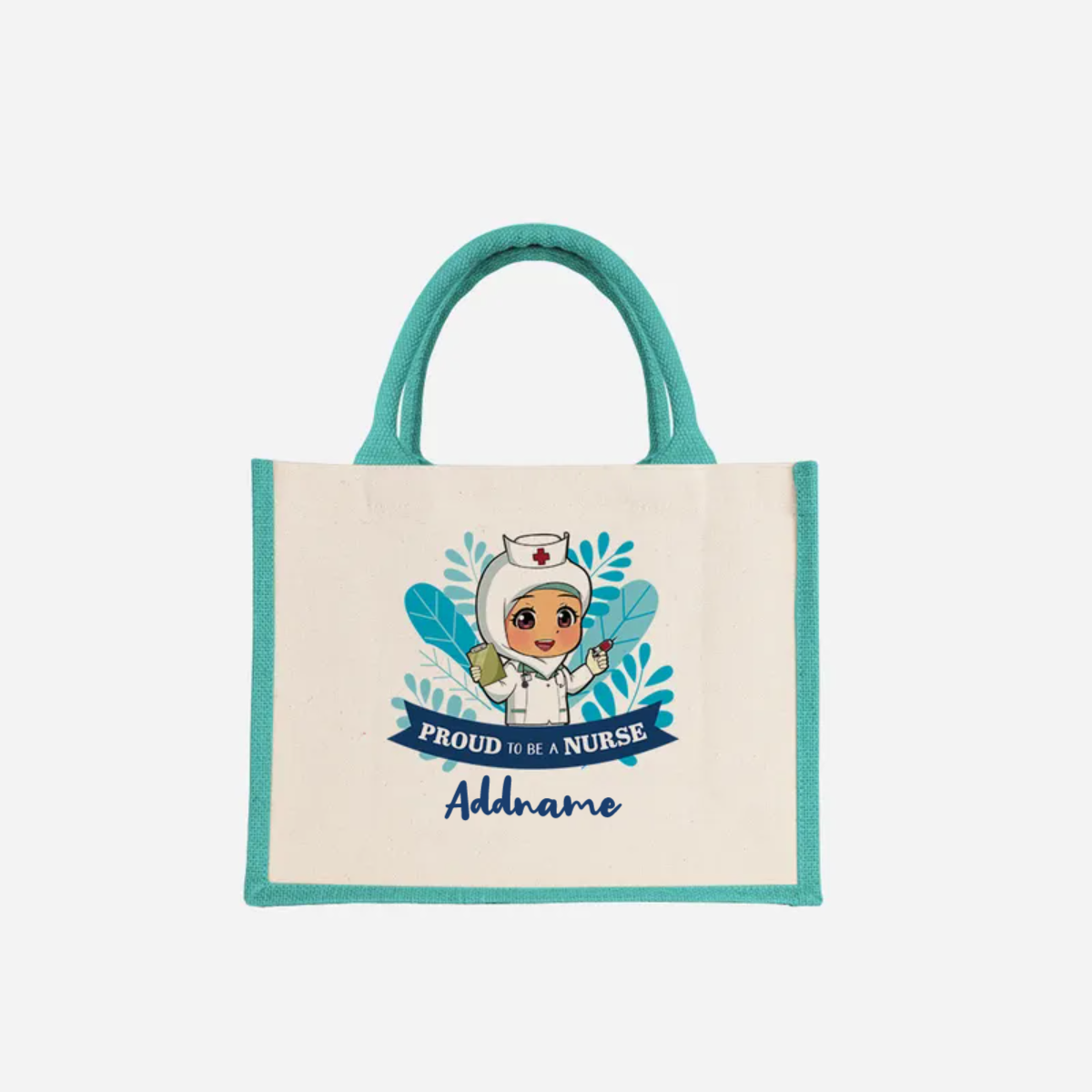 Nurse Series - Half Lining Small Jute Bag