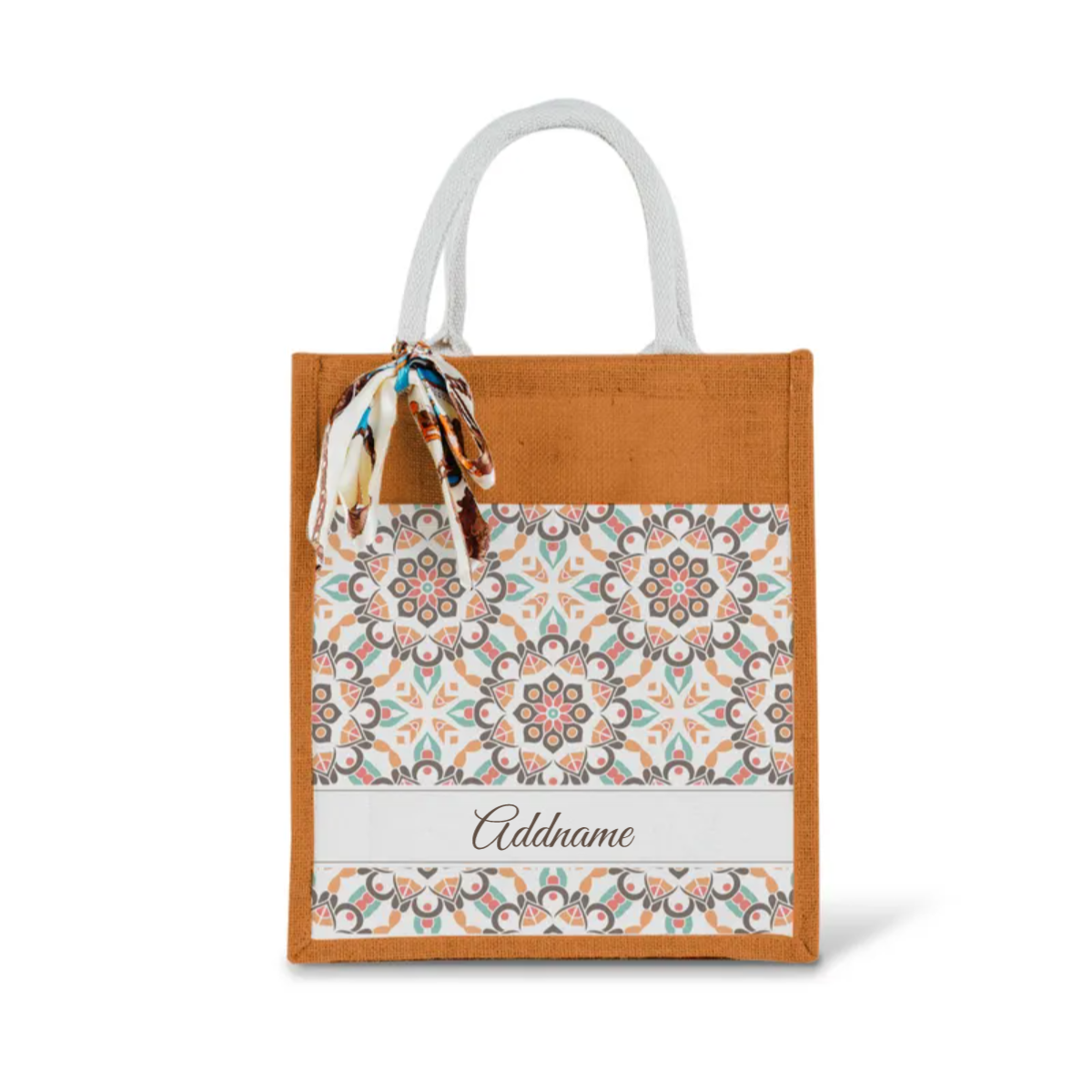 Moroccan Series - Geo Brown Jute Bags