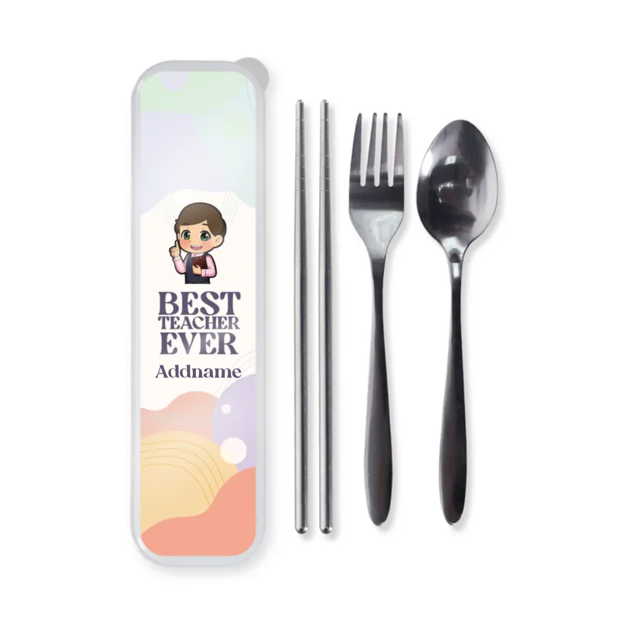 Chibi Best Teacher Ever Pastel Melody - Cutlery Set