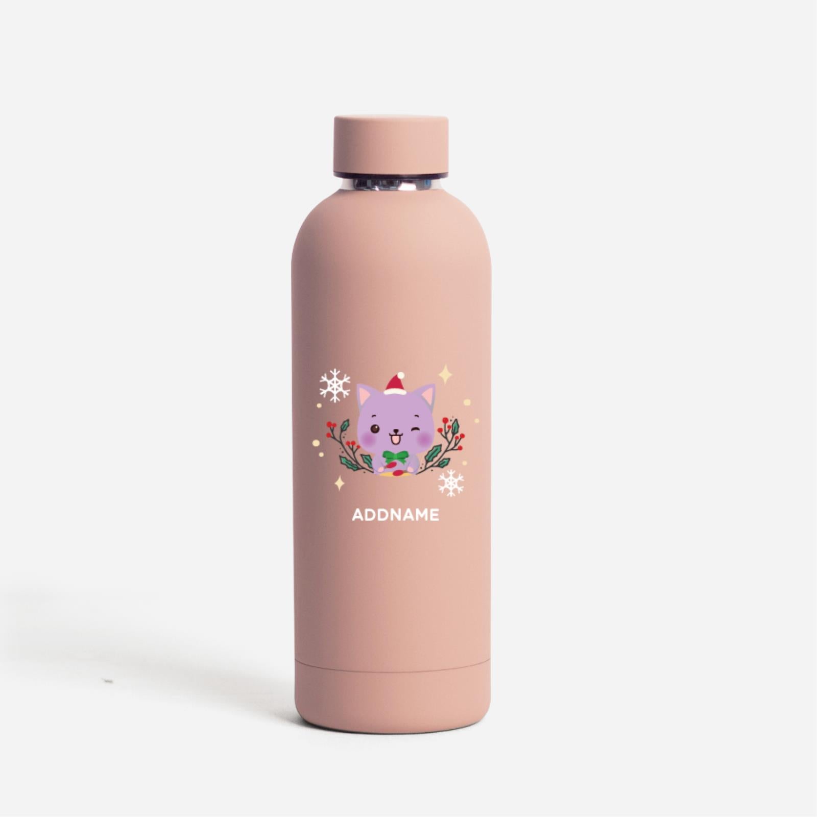 Christmas Cute Animal Series Mizu -  Cat Dusty Pink