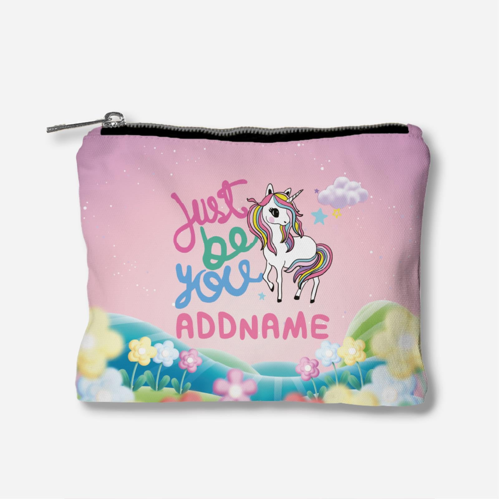 Children's Gift Series Full Print Zipper Pouch - Just Be You Cute Unicorn
