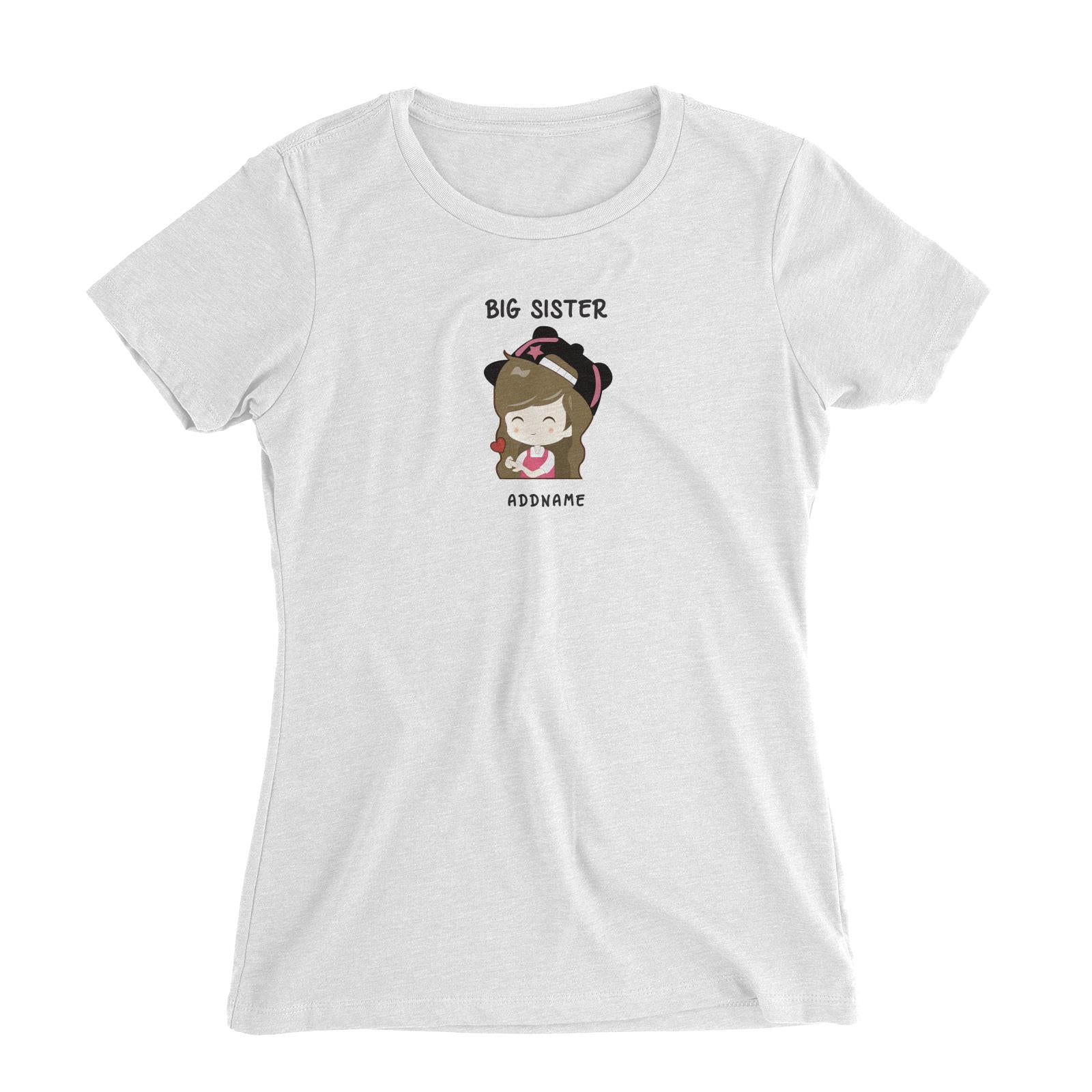 My Lovely Family Series Big Sister Addname Women Slim Fit T-Shirt (FLASH DEAL)