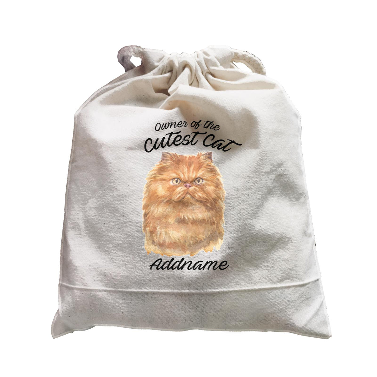 Watercolor Owner Of The Cutest Cat Persian Brown Addname Satchel