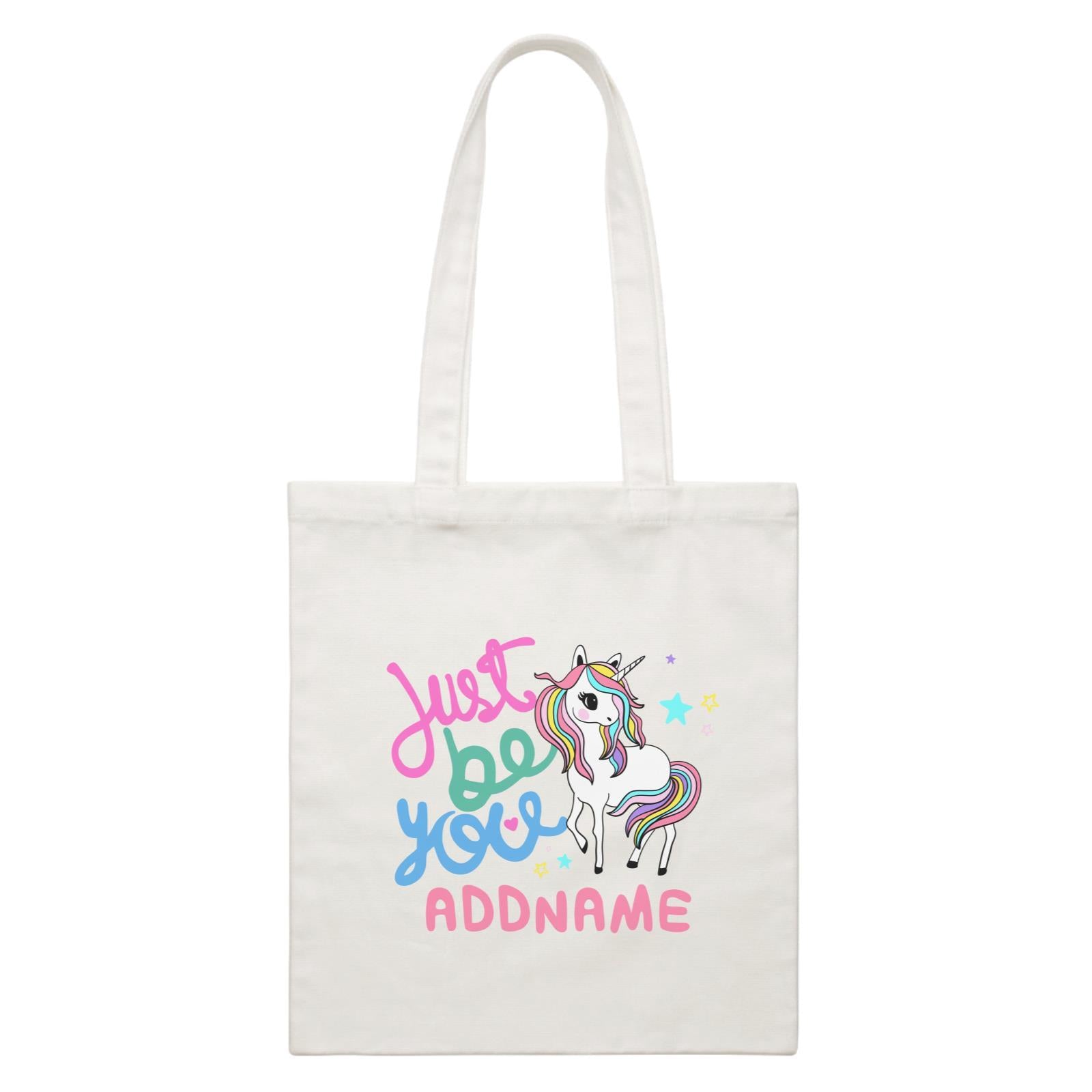 Children's Day Gift Series Just Be You Cute Unicorn Addname  Canvas Bag