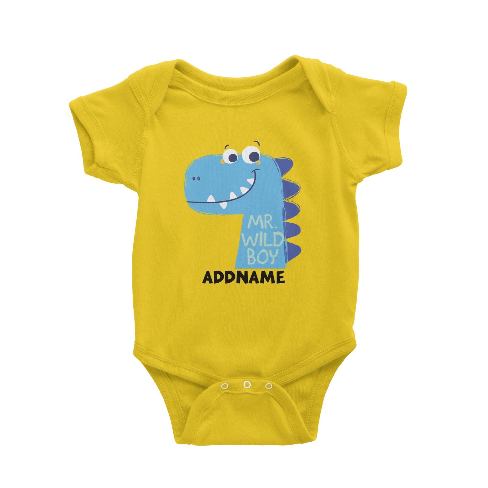 Mr Wild Boy Dinosaur Addname Baby Romper