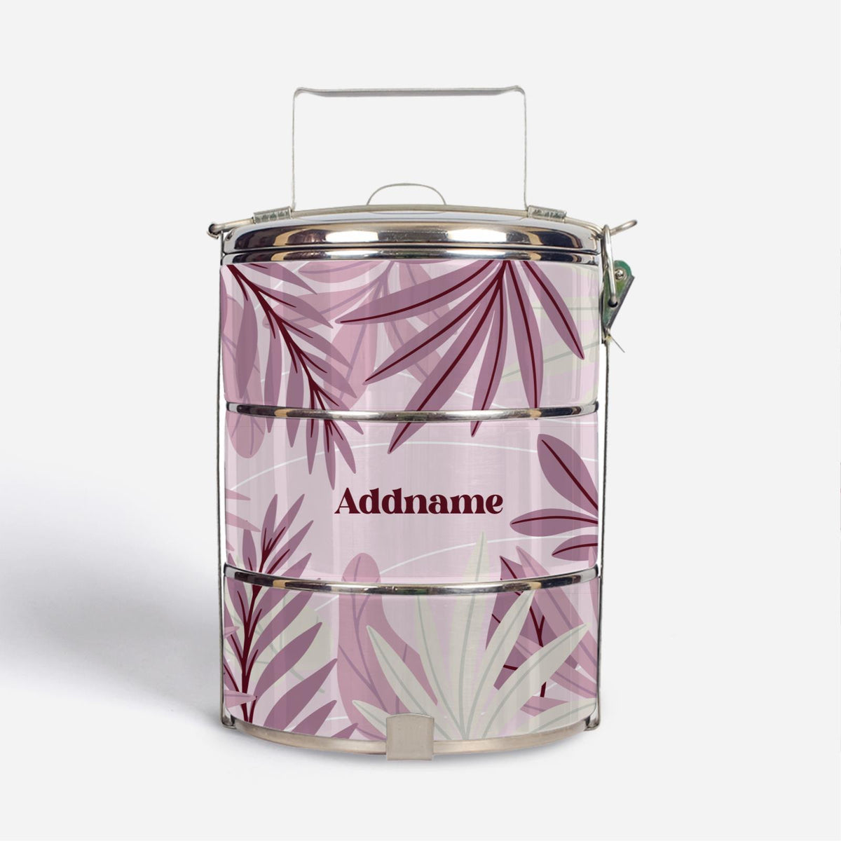 Suasana Series - Ash Pink - Three-Tier Tiffin Carrier