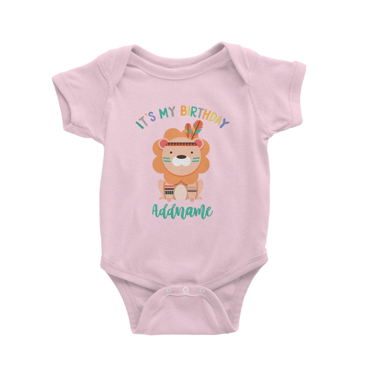Animal Tribal Birthday Theme Lion Addname Baby Romper