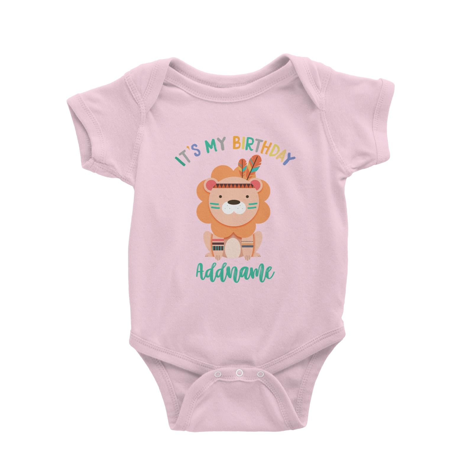 Animal Tribal Birthday Theme Lion Addname Baby Romper