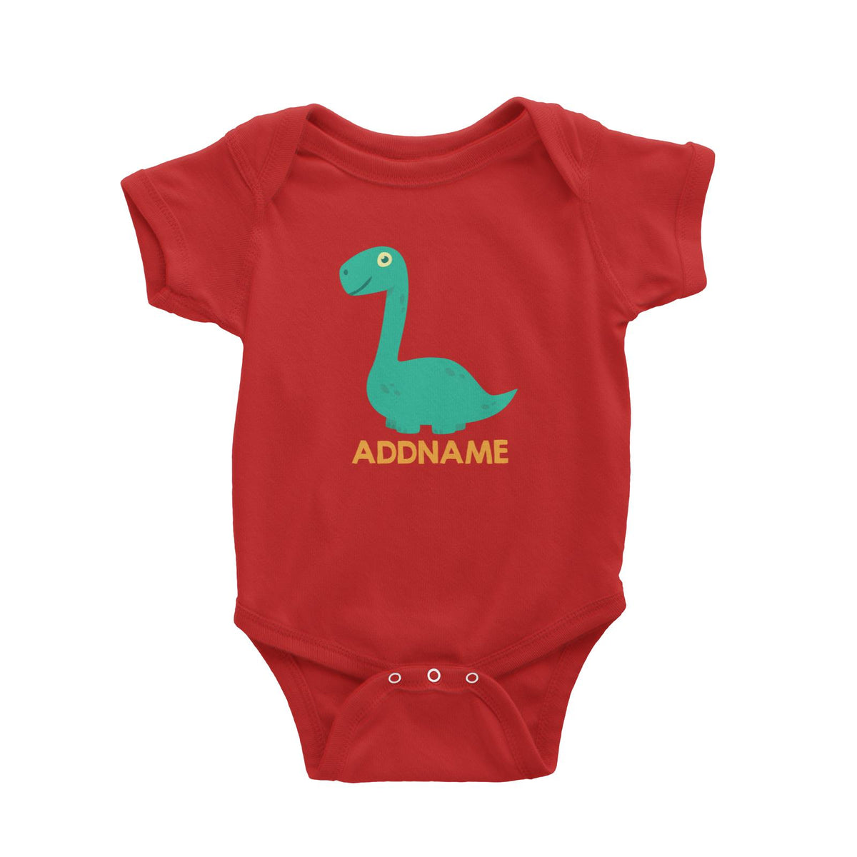 Cute Long Neck Dinosaur Personalizable Design Baby Romper