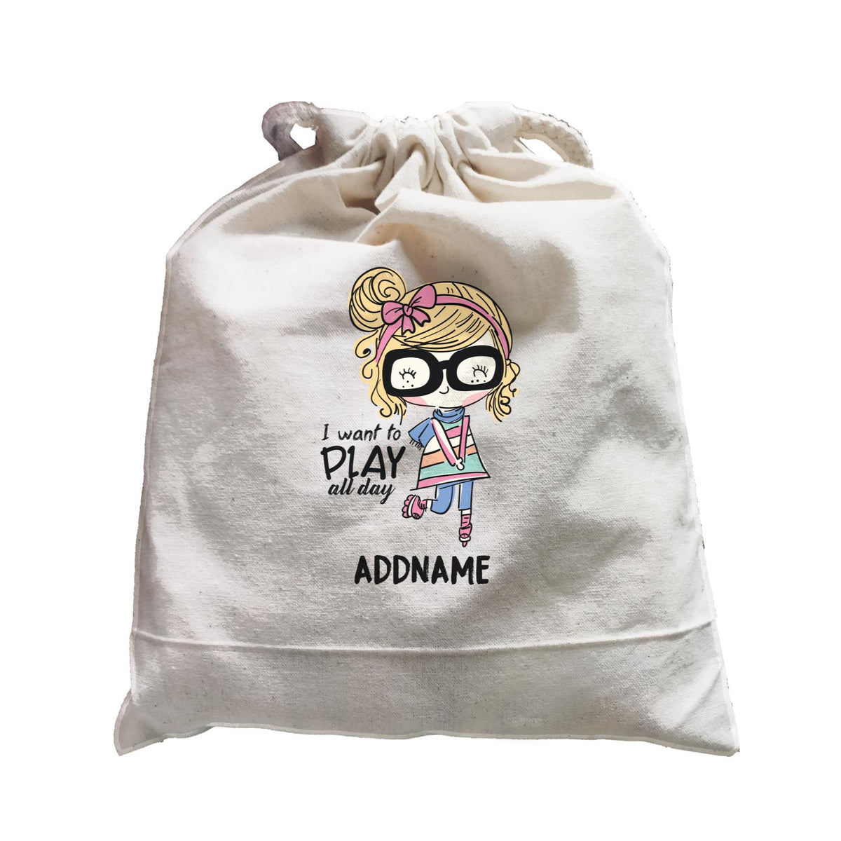 Cool Vibrant Series I Want to Play All Day Addname Satchel