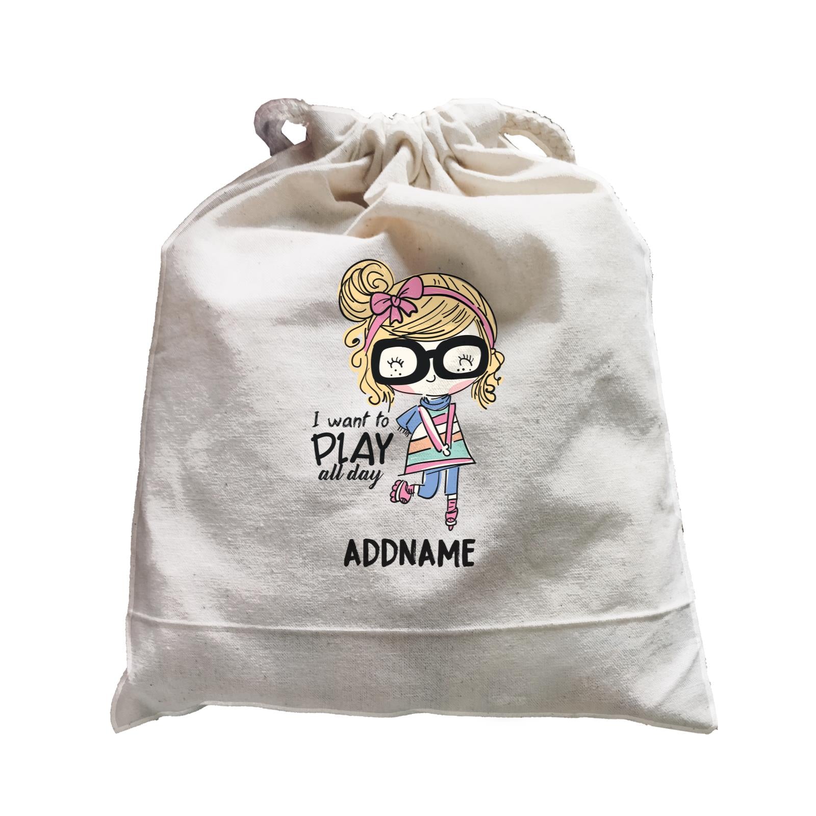 Cool Vibrant Series I Want to Play All Day Addname Satchel