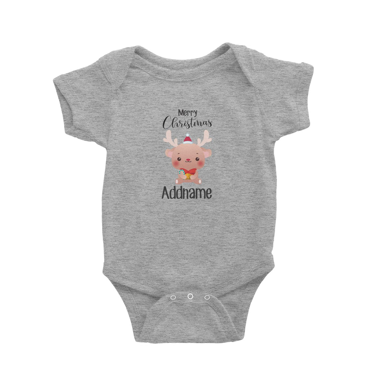 Christmas Cute Animal Series Deer Merry Christmas Baby Romper