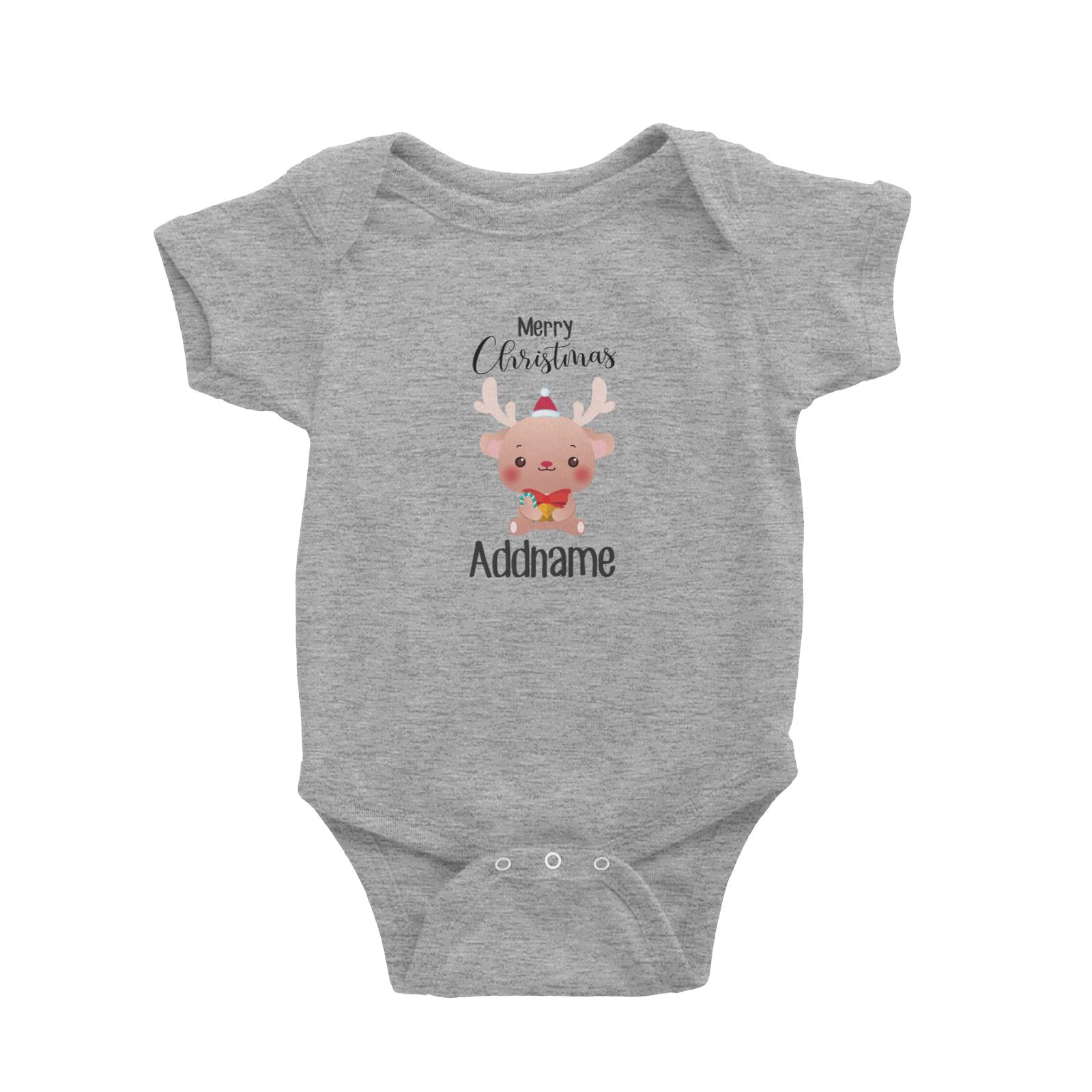 Christmas Cute Animal Series Deer Merry Christmas Baby Romper