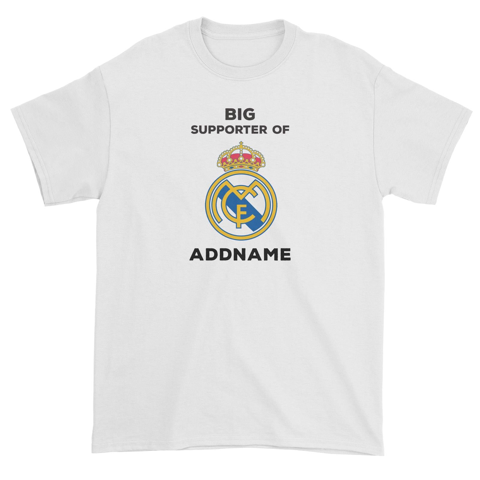Real Madrid FC Big Supporter Personalizable with Name Unisex T-Shirt