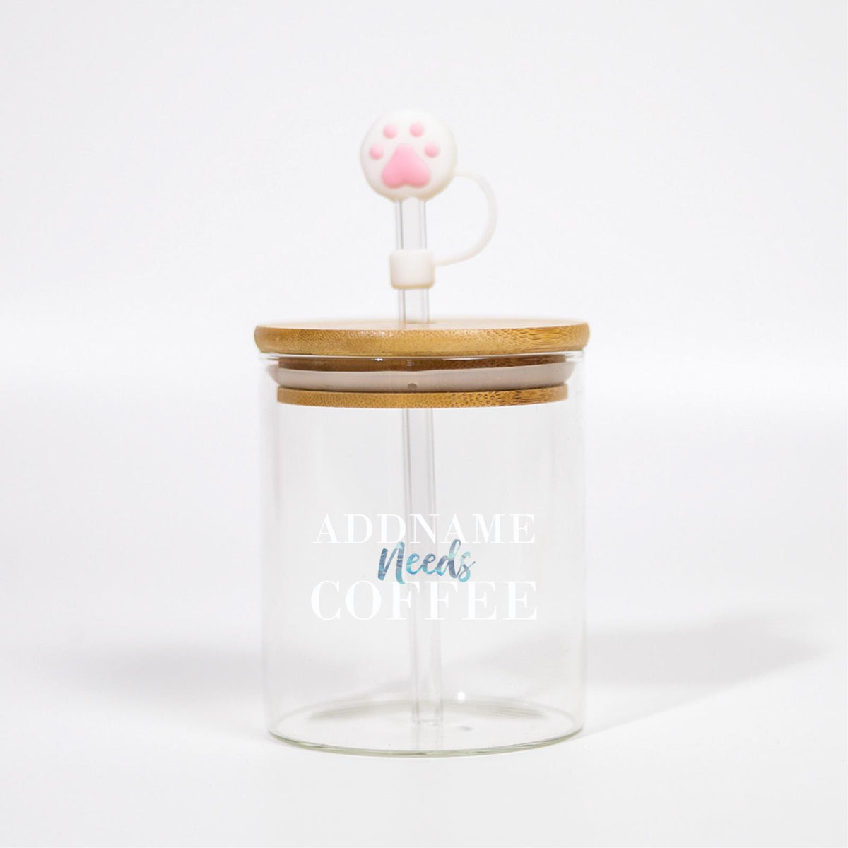 Marble Addname Need Coffee Canicup - Aquamarine With White Text