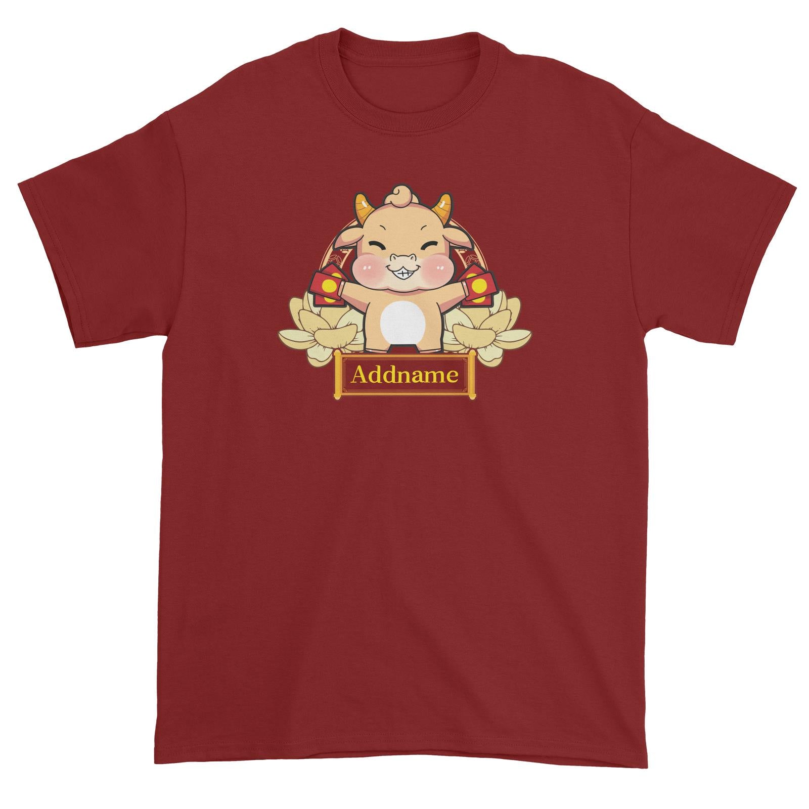 [CNY 2021] Gold Lotus Series Golden Cow with Angpao Unisex T-Shirt