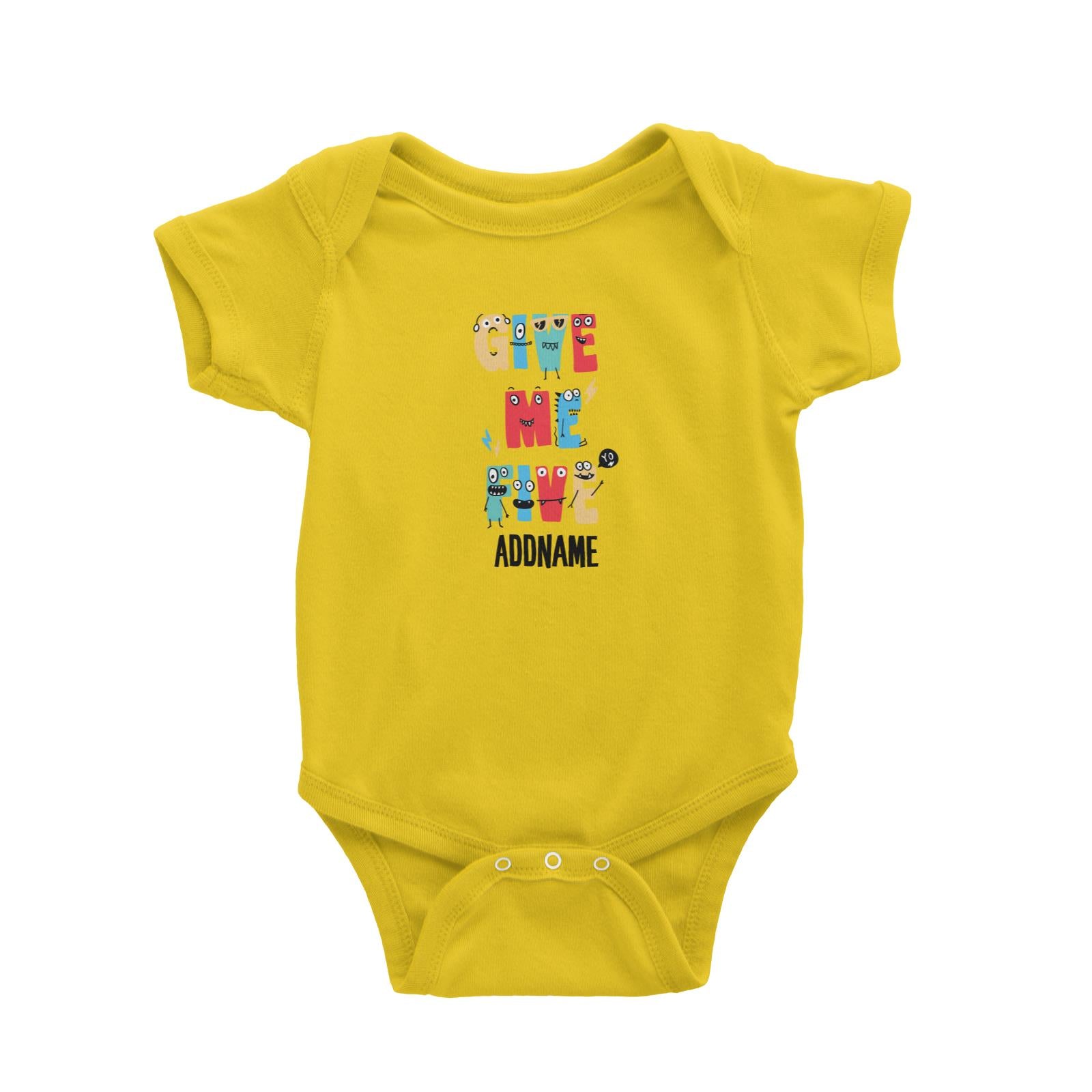 Cool Vibrant Series Give Me Five Addname Baby Romper