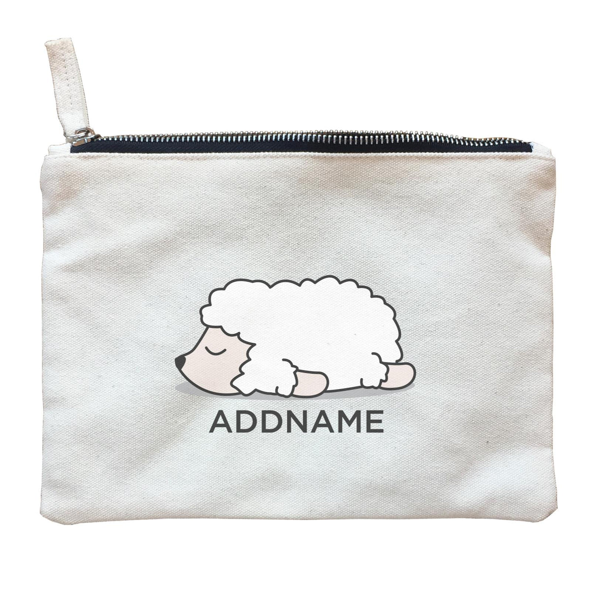 Lazy Sheep Addname Zipper Pouch