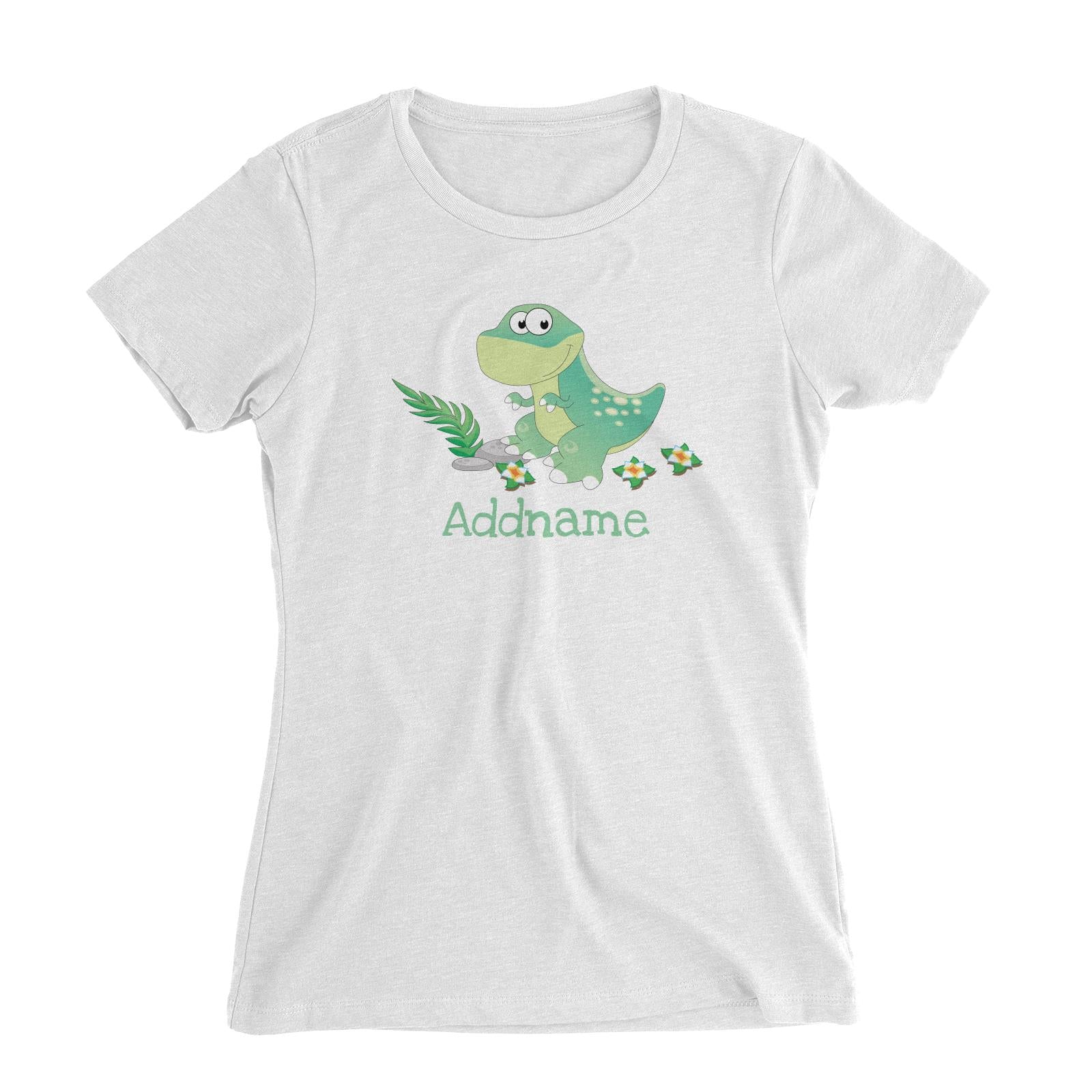 Dinosaurs T Rex Addname Women's Slim Fit T-Shirt