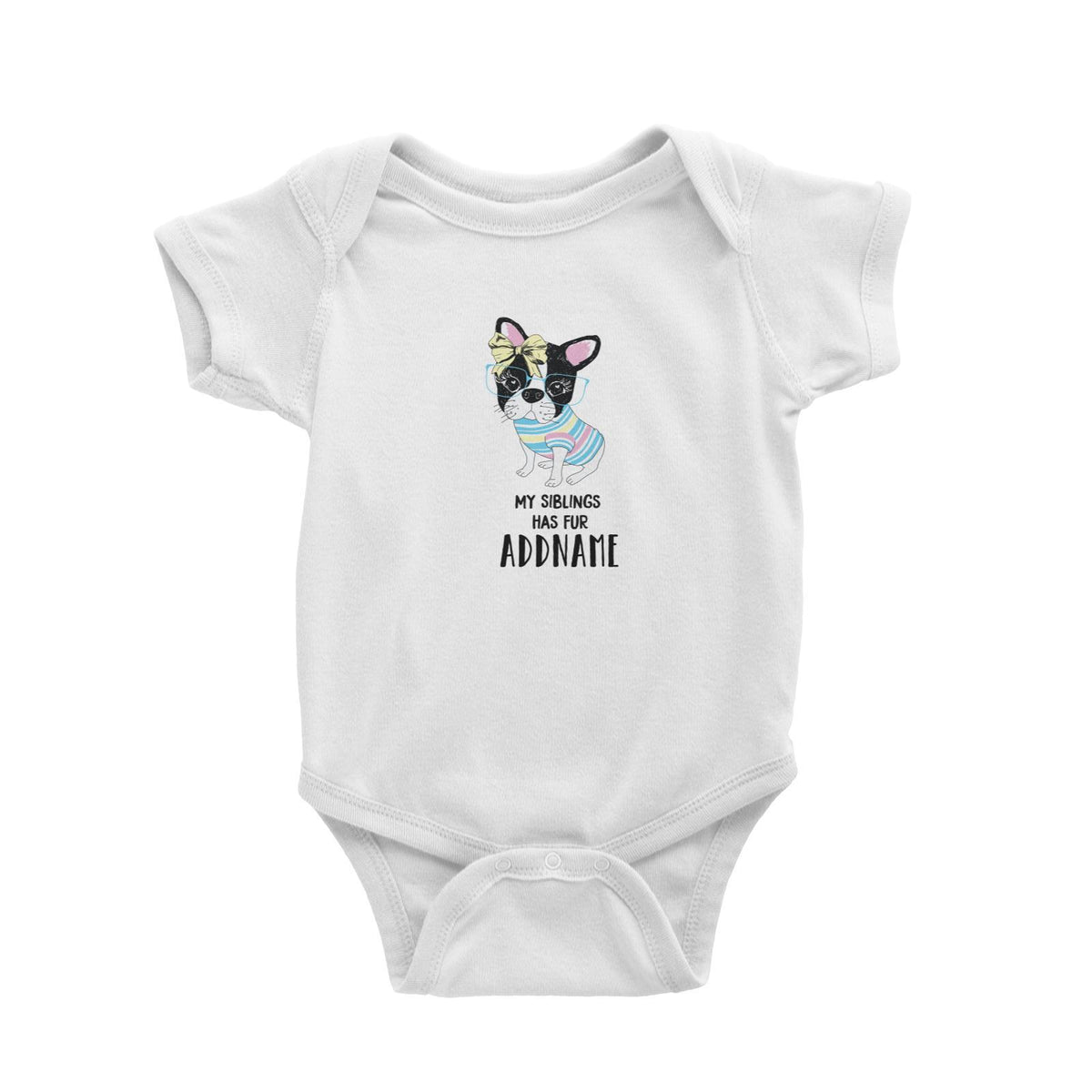 Cool Vibrant Series My Siblings Has Fur Addname Baby Romper