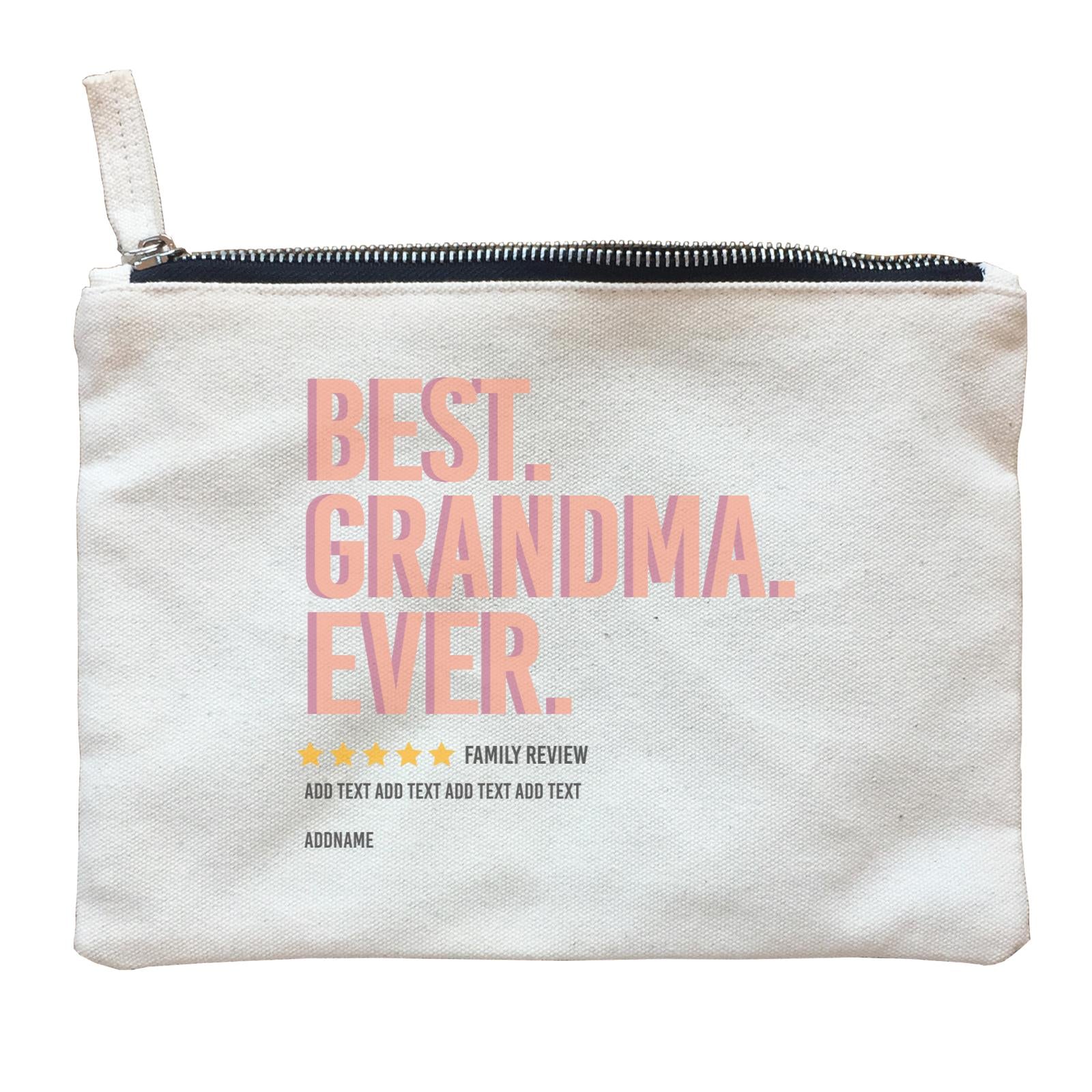 Awesome Mom 1 Best Grandma Ever Family Review Add Text And Addname Zipper Pouch