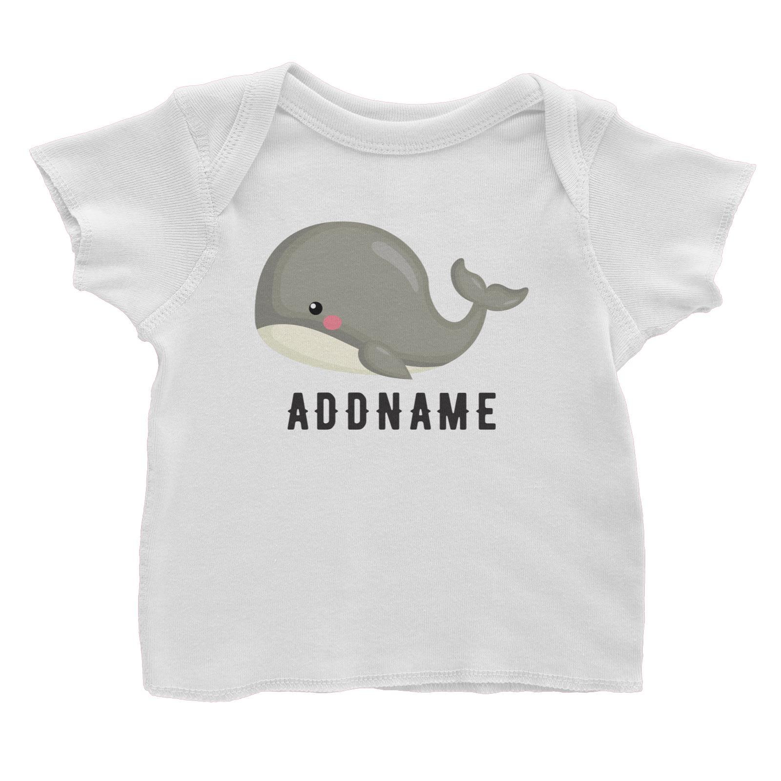 Birthday Sailor Baby Whale Addname Baby T-Shirt