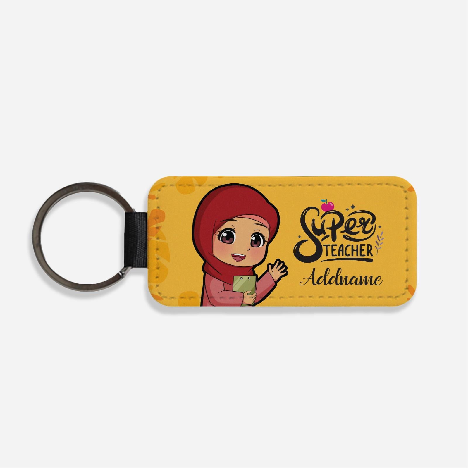 Chibi Super Teacher Malay Female Teacher Classic Keychain